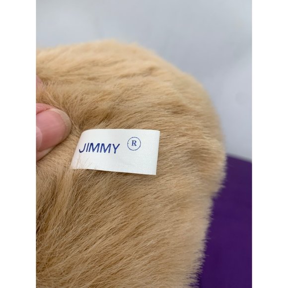 Jimmy 17 Inch Tan Bear Pink Bow Red Nose Feet Details Brown Plastic Eyes Plush S - Picture 5 of 8